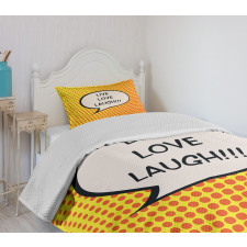 Speech Bubble Bedspread Set