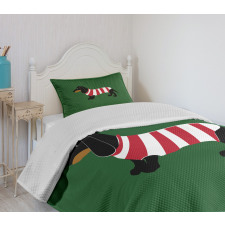 Canine Cartoon Dog Bedspread Set