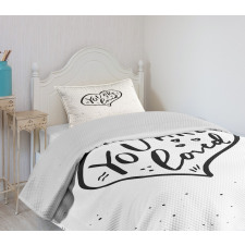 You Are Loved Heart Bedspread Set