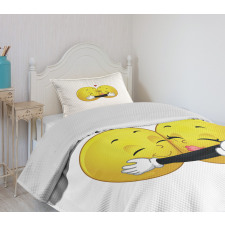 Emoji Hugging Bedspread Set