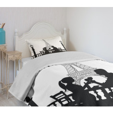 Couple in Dinner Paris Bedspread Set