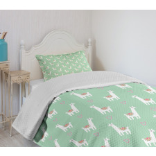 Candy Cane Hearts Bedspread Set