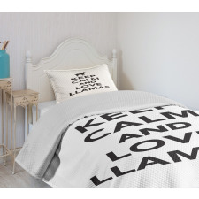 Pop Culture Phrase Design Bedspread Set