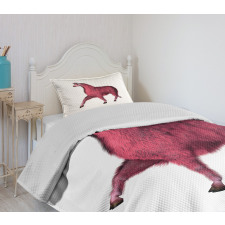 Pink Abstract Animal Bedspread Set