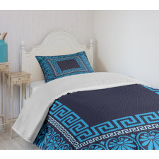 Intricate Floral Fret Bedspread Set