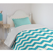 Abstract Chevron Lines Bedspread Set