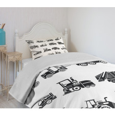 Heavy Machinery Mining Bedspread Set