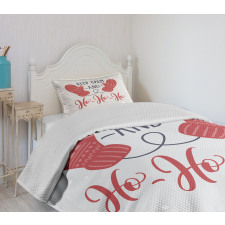 Xmas Fun Words Santa Bedspread Set