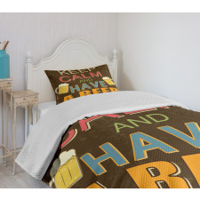 Have a Beer Vintage Bedspread Set