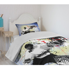 Player Snow Cityscape Bedspread Set