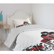 Goalie Playing Artwork Bedspread Set