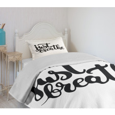 Hand Drawn Font Bedspread Set