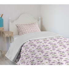 Retro Violets Buds Bedspread Set