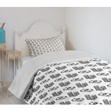 Stacked Coins and Bills Bedspread Set