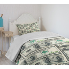 Bills with Ben Franklin Bedspread Set