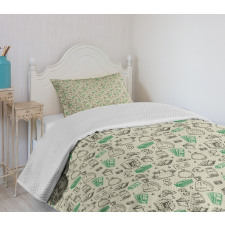 Dollar Bitcoin Symbol Bedspread Set