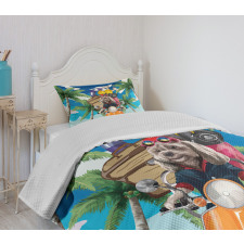 Puppy Tropic Island Bedspread Set