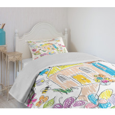 Childish Doodle Bedspread Set