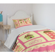 Retro Style Set Bedspread Set