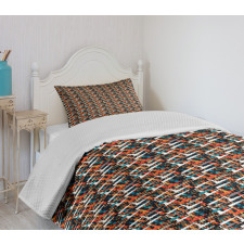 Brush Marks Pattern Bedspread Set