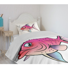 Cartoon Female Goldfish Bedspread Set