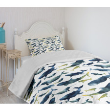 Watercolor Mammals Bedspread Set