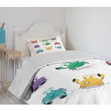 Cheery Cartoon Style Bedspread Set