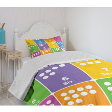 Colorful Numbers Bedspread Set