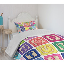 English Alphabet Bedspread Set