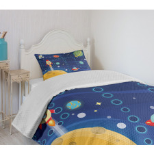 Racing in Cosmos Bedspread Set