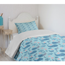 Happy Underwater Life Bedspread Set