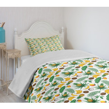 Coconut Pineapple Bedspread Set
