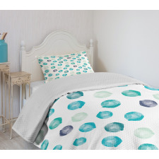 Round Shapes Pastel Colors Bedspread Set