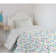 Aquatic Animal Doodle Bedspread Set