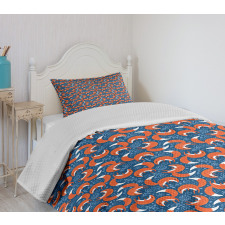 Doodle Hearts and Flowers Bedspread Set