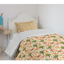 Spring Forest Wildlife Bedspread Set