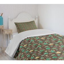 Dotted Cups and Pots Bedspread Set