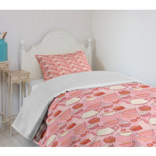 Cherries and Cupcakes Bedspread Set