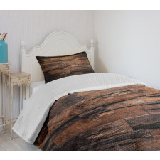 Rough Dark Timber Bedspread Set