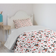 Ornate Hearts Bedspread Set