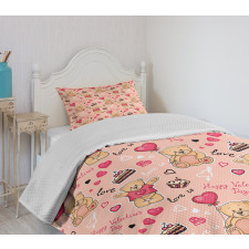 Bear Cake Balloon Bedspread Set