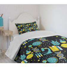 Science Class Pattern Bedspread Set