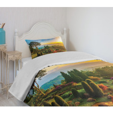 Colorful Idyllic Nature Bedspread Set