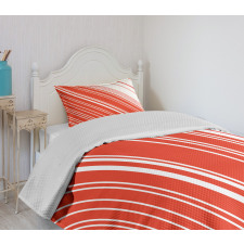 Barcode Lines Design Bedspread Set