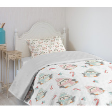 Christmas Penguins Bedspread Set