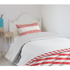 Abstract Xmas Border Bedspread Set