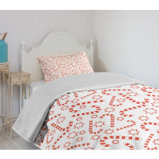 Xmas Theme Stars Bedspread Set