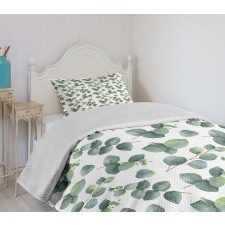 Watercolor Eucalyptus Art Bedspread Set