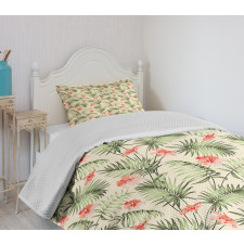 Hawaiian Aloha Hibiscus Bedspread Set