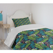 Tropical Jungle Pattern Bedspread Set